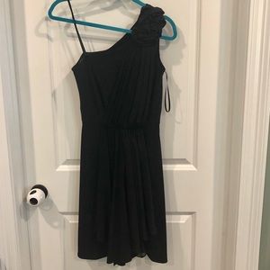 Max and Cleo black one shoulder dress